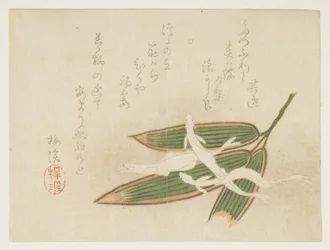 Whitebait and Bamboo Leaves, c. 1860